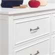 4-in-1 Convertible Crib and Dresser Set with Removable Changing Tray in White