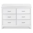 4-in-1 Convertible Crib and Dresser Set with Removable Changing Tray in White