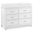 4-in-1 Convertible Crib and Dresser Set with Removable Changing Tray in White