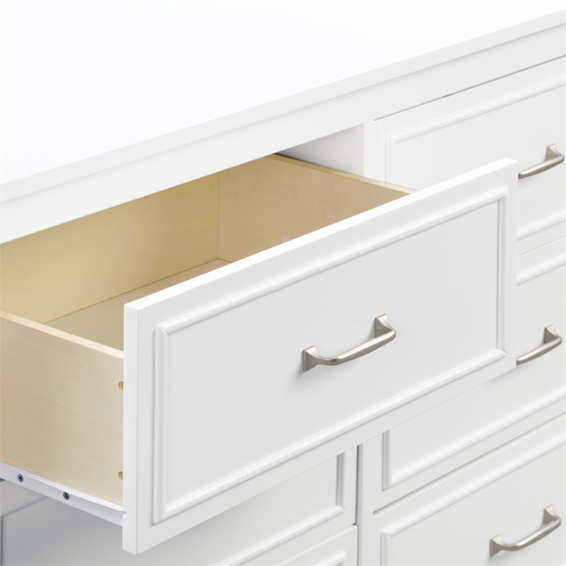 4-in-1 Convertible Crib and Dresser Set with Removable Changing Tray in White