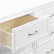 4-in-1 Convertible Crib and Dresser Set with Removable Changing Tray in White