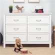 4-in-1 Convertible Crib and Dresser Set with Removable Changing Tray in White