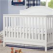 4-in-1 Convertible Crib and Dresser Set with Removable Changing Tray in White