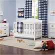 4-in-1 Convertible Crib and Dresser Set with Removable Changing Tray in White