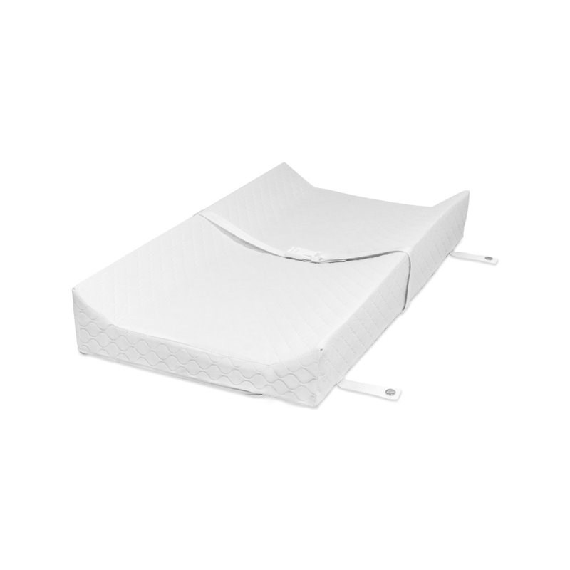 4-in-1 Convertible Crib Set with Dresser Mattress and Changing Tray in White