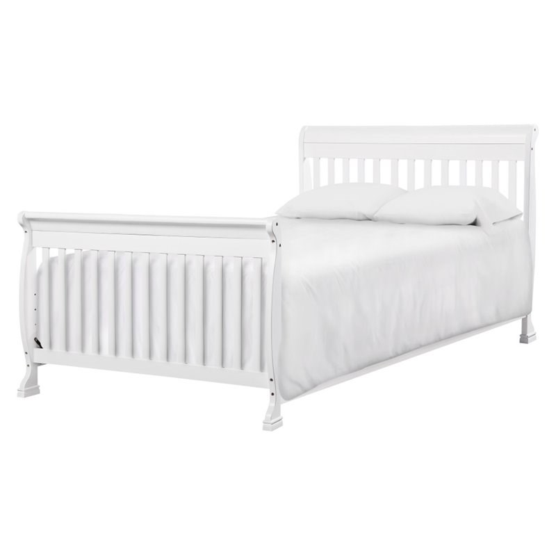 4-in-1 Convertible Crib Set with Dresser Mattress and Changing Tray in White