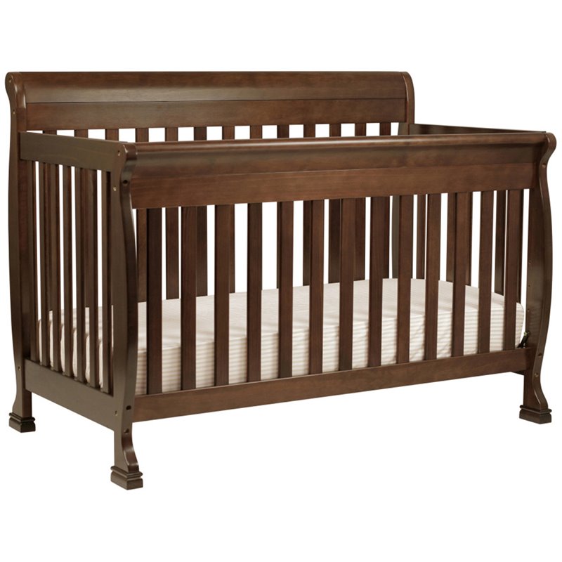4-in-1 Convertible Crib and Dresser Set with Removable Changing Tray in White