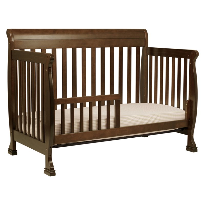 4-in-1 Convertible Crib and Dresser Set with Removable Changing Tray in White