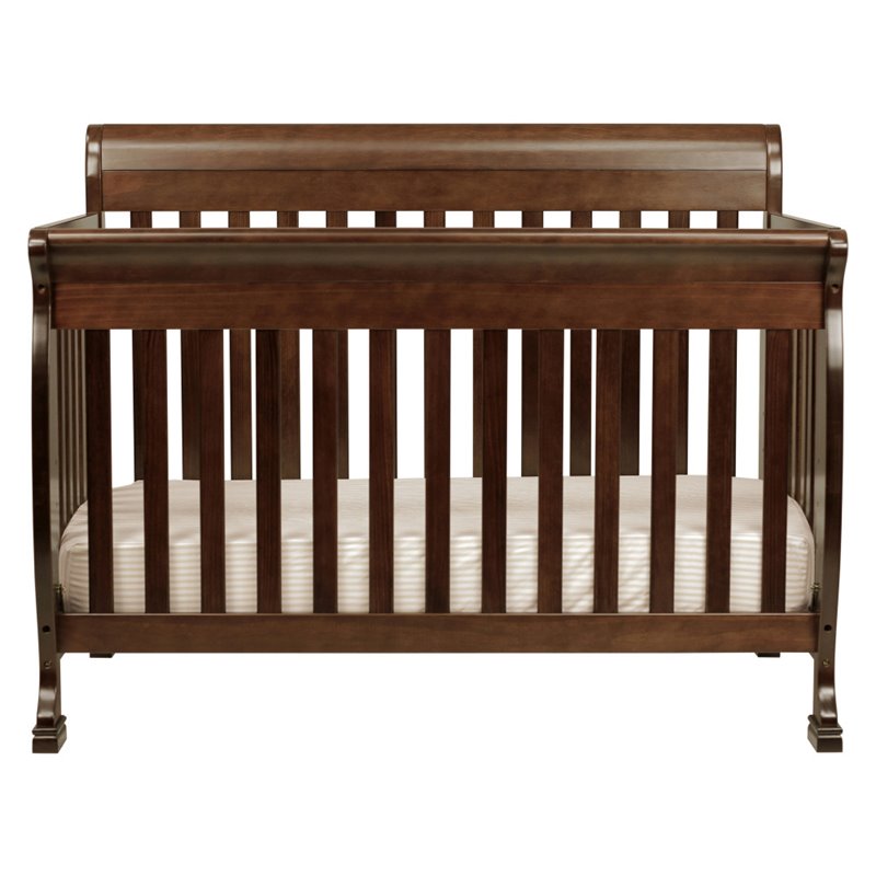 4-in-1 Convertible Crib and Dresser Set with Removable Changing Tray in White
