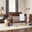 4-in-1 Convertible Crib and Dresser Set with Removable Changing Tray in White