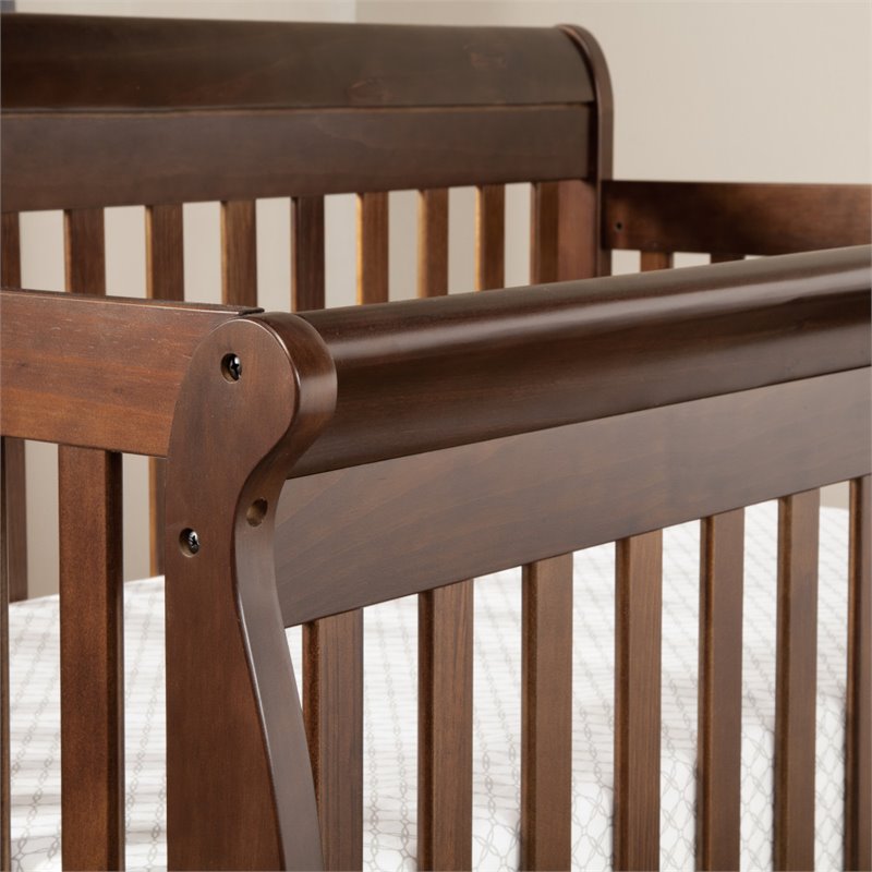 4-in-1 Convertible Crib and Dresser Set with Removable Changing Tray in White