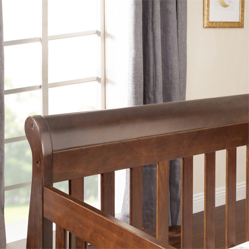 4-in-1 Convertible Crib and Dresser Set with Removable Changing Tray in White