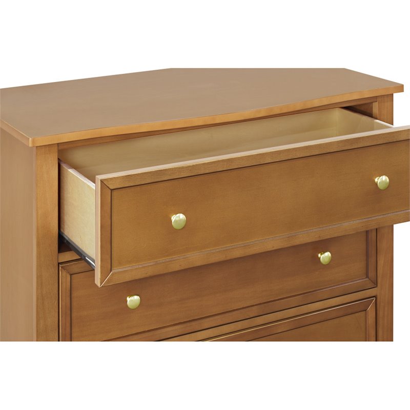 4-in-1 Convertible Crib and Dresser Set with Removable Changing Tray in Chestnut