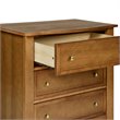 4-in-1 Convertible Crib and Dresser Set with Removable Changing Tray in Chestnut