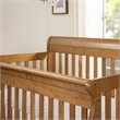 4-in-1 Convertible Crib and Dresser Set with Removable Changing Tray in Chestnut