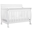 4-in-1 Convertible Crib and Dresser Set with Removable Changing Tray in White
