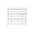 4-in-1 Convertible Crib and Dresser Set with Removable Changing Tray in White