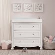 4-in-1 Convertible Crib and Dresser Set with Removable Changing Tray in White