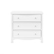4-in-1 Convertible Crib and Dressers Set with Removable Changing Tray in White