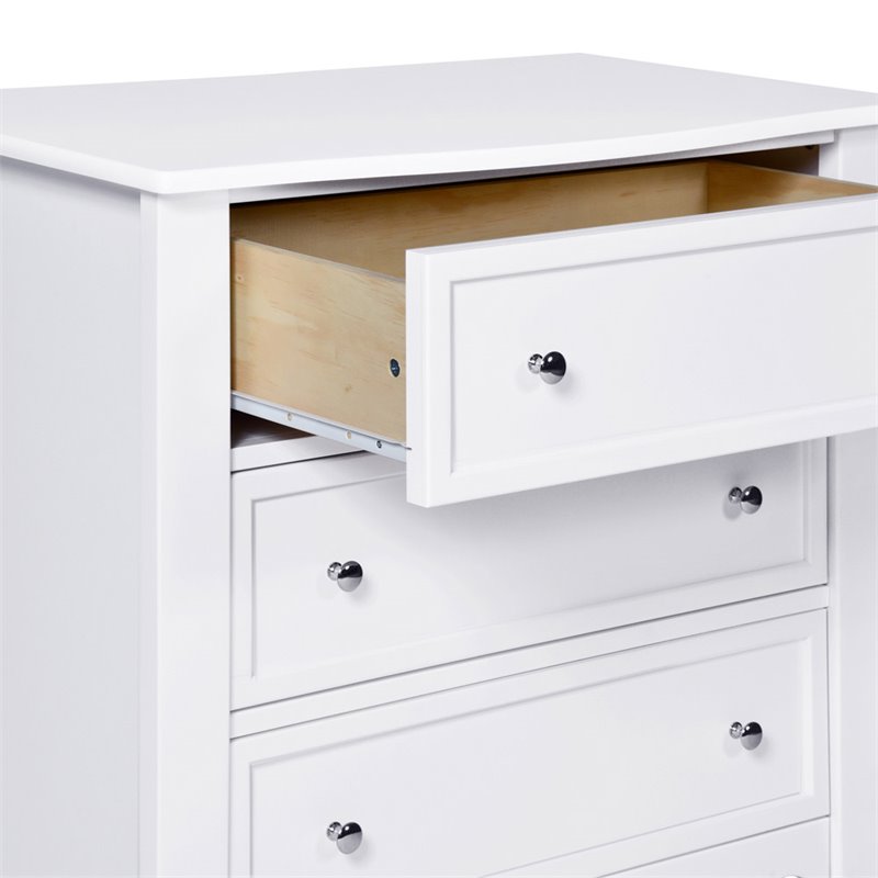 4-in-1 Convertible Crib and Dressers Set with Removable Changing Tray in White