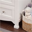 4-in-1 Convertible Crib and Dressers Set with Removable Changing Tray in White