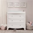 4-in-1 Convertible Crib and Dressers Set with Removable Changing Tray in White