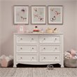 4-in-1 Convertible Crib and Dressers Set with Removable Changing Tray in White