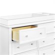4-in-1 Convertible Crib and Dressers Set with Removable Changing Tray in White