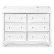 4-in-1 Convertible Crib and Dressers Set with Removable Changing Tray in White