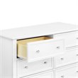 4-in-1 Convertible Crib and Dressers Set with Removable Changing Tray in White