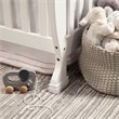 4-in-1 Convertible Crib and Dressers Set with Removable Changing Tray in White