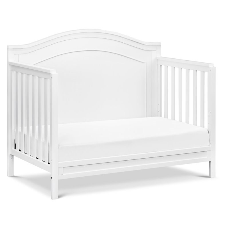 4-in-1 Convertible Crib and Dresser Changing Table Set with Mattress in White