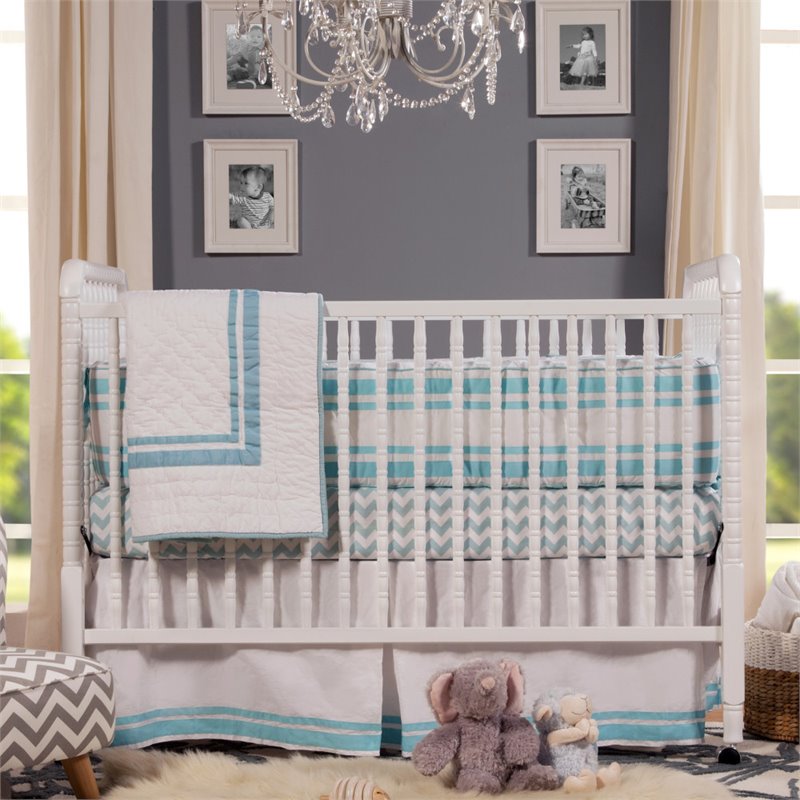 3 in 1 Convertible Crib Set with Matching Changing Table in White