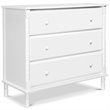3 in 1 Convertible Crib Set with Matching Dresser in White