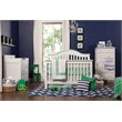 3 in 1 Convertible Crib Set with Matching Changing Table Dresser in White