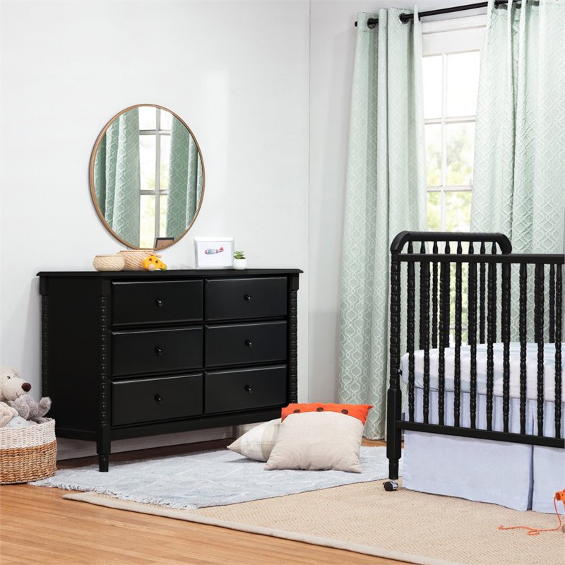 DaVinci Jenny Lind Spindle 6-Drawer Dresser in Ebony