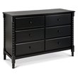 DaVinci Jenny Lind Spindle 6-Drawer Dresser in Ebony