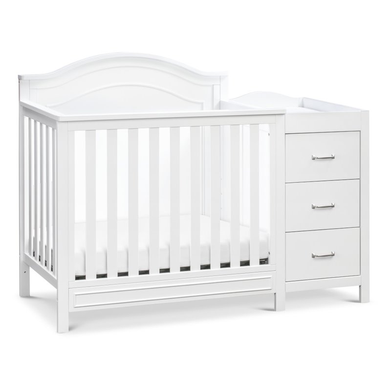 DaVinci Charlie 4-in-1 Convertible Mini Crib-Changer in White