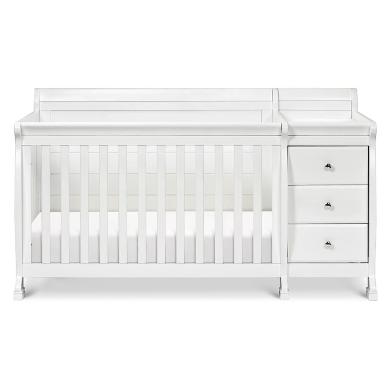 DaVinci Kalani Traditional Wood 4-in-1 Convertible Crib & Changer in White
