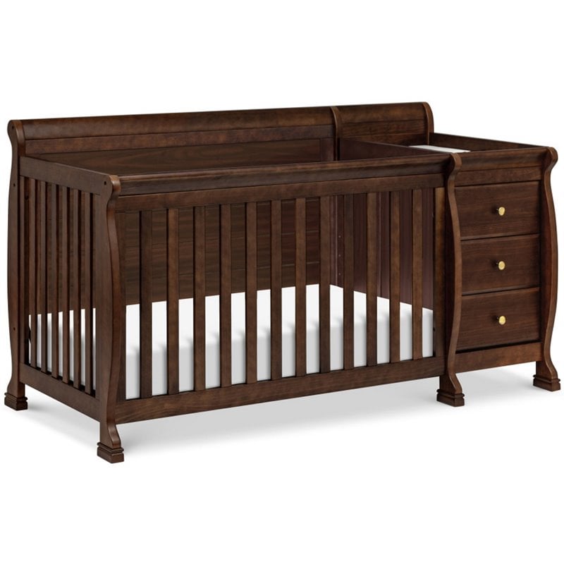 DaVinci Kalani 4-in-1 Convertible Crib & Changer in Espresso