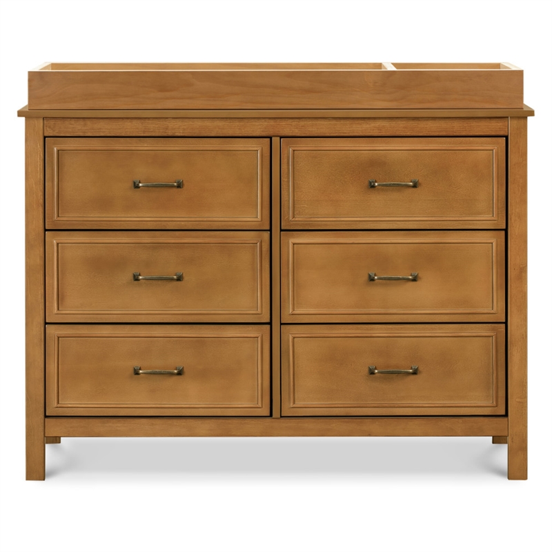 DaVinci Charlie 6-Drawer Pine Wood Double Dresser In Chestnut