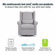 DaVinci Hayden Polyester Fabric Recliner and Swivel Glider in Misty Gray