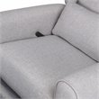 DaVinci Hayden Polyester Fabric Recliner and Swivel Glider in Misty Gray