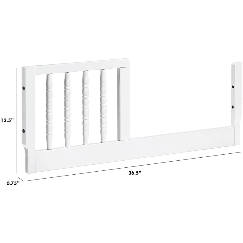 DaVinci Jenny Lind Pine Wood Mini Toddler Bed Conversion kit in White