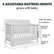 DaVinci Anders Pine Wood 4-in-1 Convertible Crib in Cloud Gray