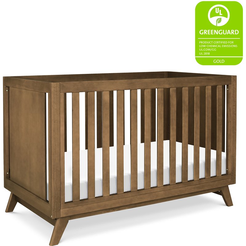 DaVinci Otto Pine Wood 3-in-1 Convertible Crib in Walnut