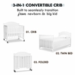 Davinci Charlie Pine Wood and MDF Folding Portable 3-In-1 Mini Crib in White