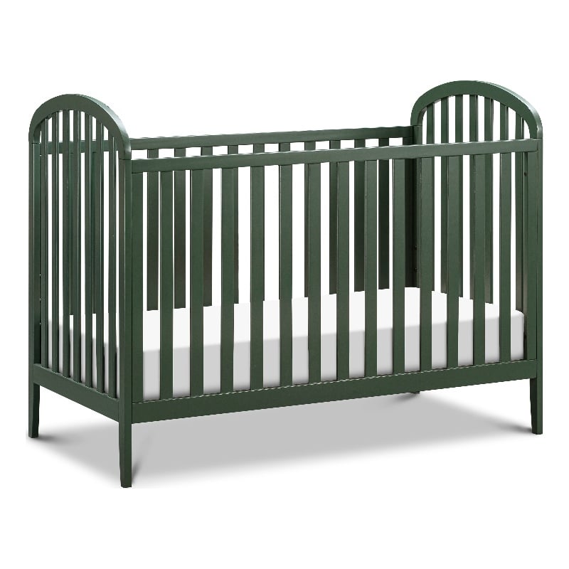 Davinci Beau Modern Pine Wood 3-In-1 Convertible Crib in Forest Green