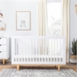 Davinci Marley Modern Pine Wood 3-In-1 Convertible Crib in White/Natural