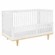 Davinci Marley Modern Pine Wood 3-In-1 Convertible Crib in White/Natural